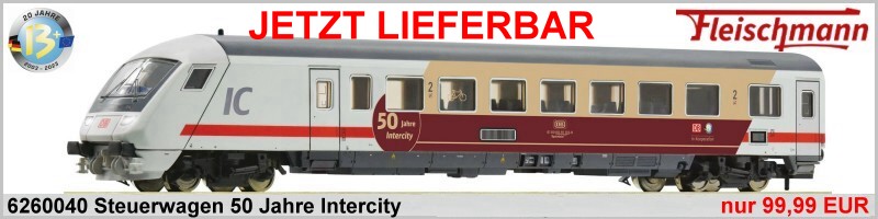 Fleischmann 6260040 N IC-Steuerwagen Bpmmbdzf, 2. Klasse, DBAG 50 Jahre Intercity