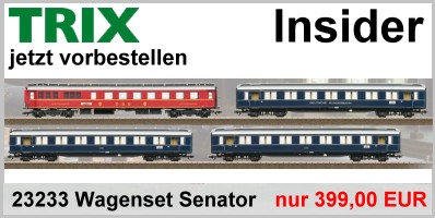 TRIX 23233 H0 DC Schnellzugwagen-Set F 41 Senator DB