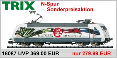 TRIX 16087 N Sound Elektrolokomotive Baureihe 101 Werbelok 2021 der DBAG und dem DB Museum Nürnberg