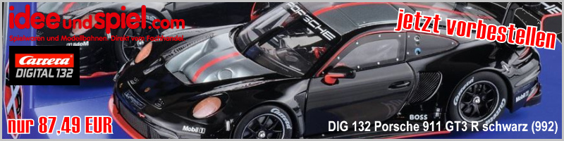 Carrera 32045 Digital 132 Porsche 911 GT3 R schwarz Idee und Spiel 2024